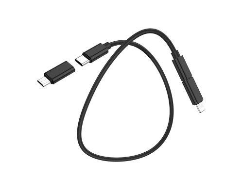 Кабель HOCO U86 Treasure charging data cable with storage case Black (6931474724311)