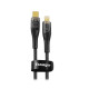 Кабель Essager Interstellar Transparent Design USB Charging Cable Type C to Lightning 1m black (EXCTL-XJ01-P) (EXCTL-XJ01-P)