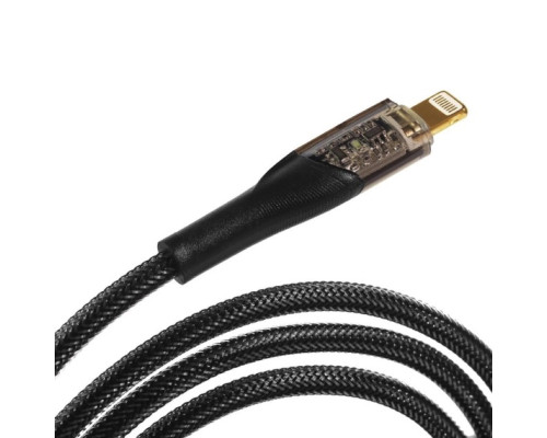 Кабель Essager Interstellar Transparent Design USB Charging Cable Type C to Lightning 1m black (EXCTL-XJ01-P) (EXCTL-XJ01-P)