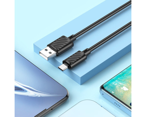 Кабель HOCO X88 Gratified charging data cable for Micro Black (6931474783325)