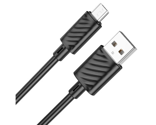 Кабель HOCO X88 Gratified charging data cable for Micro Black (6931474783325)