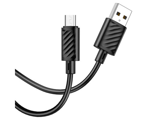 Кабель HOCO X88 Gratified charging data cable for Micro Black (6931474783325)