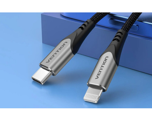 Кабель Vention USB 2.0 C to Lightning Cable 1M Gray Aluminum Alloy Type (TACHF) (TACHF)