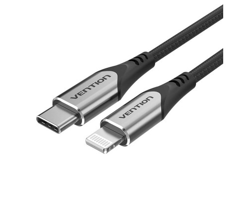 Кабель Vention USB 2.0 C to Lightning Cable 1M Gray Aluminum Alloy Type (TACHF) (TACHF)