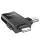 Адаптер HOCO UA17 iP male/Type-C male to USB female two-in-one adapter Black (6942007602303 )