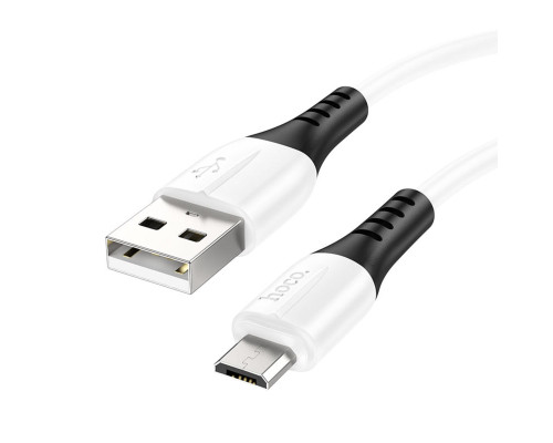 Кабель HOCO X82 USB to Micro 2.4A, 1m, silicone, silicone connectors, White (6931474768568)