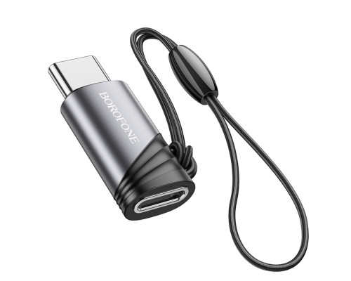 Адаптер BOROFONE BV20 Type-C male to iP female adapter Black (6941991110283)