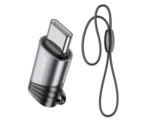 Адаптер BOROFONE BV20 Type-C male to iP female adapter Black (6941991110283)