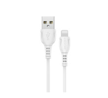 Кабель BOROFONE BX51 USB to iP 2.4A,1m, PVC, PVC connectors, White (6931474743909)