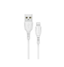 Кабель BOROFONE BX51 USB to iP 2.4A,1m, PVC, PVC connectors, White (6931474743909)