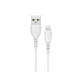 Кабель BOROFONE BX51 USB to iP 2.4A,1m, PVC, PVC connectors, White (6931474743909)