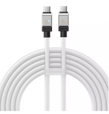 Кабель Baseus CoolPlay Series Fast Charging Cable Type-C to Type-C 100W 1m White (CAKW000202)