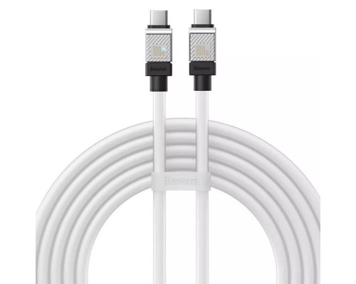Кабель Baseus CoolPlay Series Fast Charging Cable Type-C to Type-C 100W 1m White (CAKW000202)
