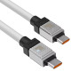 Кабель Baseus CoolPlay Series Fast Charging Cable Type-C to Type-C 100W 1m White (CAKW000202)
