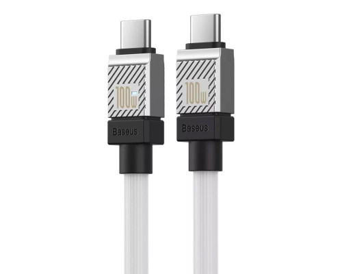 Кабель Baseus CoolPlay Series Fast Charging Cable Type-C to Type-C 100W 1m White (CAKW000202)