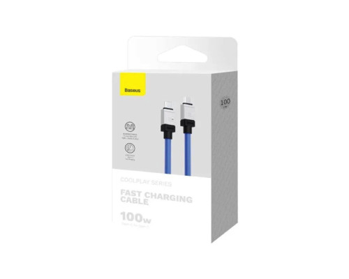 Кабель Baseus CoolPlay Series Fast Charging Cable Type-C to Type-C 100W 1m  Blue (CAKW000203)