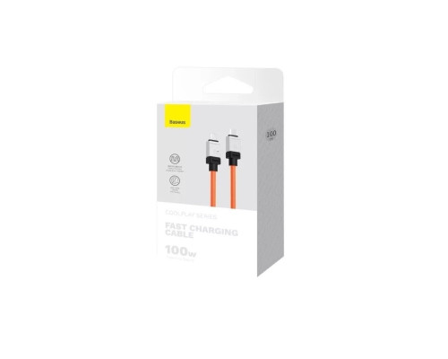 Кабель Baseus CoolPlay Series Fast Charging Cable Type-C to Type-C 100W 1m Orange (CAKW000207)