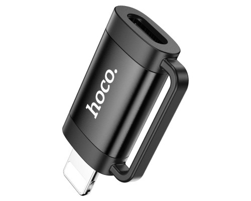 Адаптер HOCO UA31B iP male to Type-C female OTG adapter Black (6942007628105)