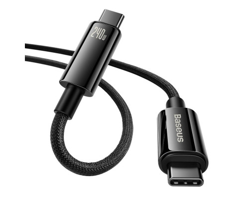 Кабель Baseus Tungsten Gold Fast Charging Data Cable Type-C to Type-C 240W 3m Black (CAWJ040201)