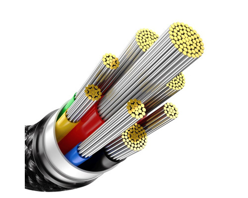 Кабель Baseus Tungsten Gold Fast Charging Data Cable Type-C to Type-C 240W 3m Black (CAWJ040201)
