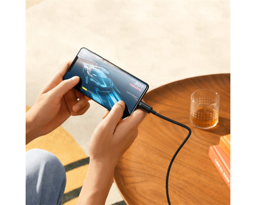 Кабель Baseus Tungsten Gold Fast Charging Data Cable Type-C to Type-C 240W 3m Black (CAWJ040201)