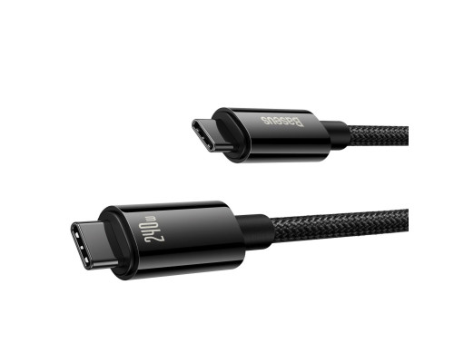 Кабель Baseus Tungsten Gold Fast Charging Data Cable Type-C to Type-C 240W 3m Black (CAWJ040201)