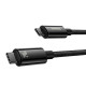 Кабель Baseus Tungsten Gold Fast Charging Data Cable Type-C to Type-C 240W 3m Black (CAWJ040201)