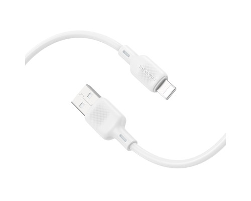 Кабель BOROFONE BX113 Lenny silicone charging data cable iP(L=1M) White (6941991115400)