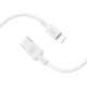 Кабель BOROFONE BX113 Lenny silicone charging data cable iP(L=1M) White (6941991115400)