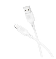 Кабель BOROFONE BX113 Lenny silicone charging data cable iP(L=1M) White (6941991115400)