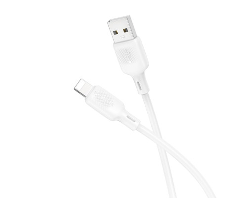 Кабель BOROFONE BX113 Lenny silicone charging data cable iP(L=1M) White (6941991115400)