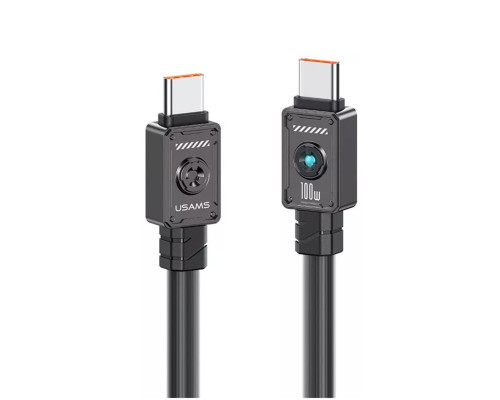 Кабель Usams US-SJ684 Type-C TO Type-C 100W 1.2m black (SJ684USB01)