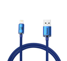 Кабель Baseus Crystal Shine Series Fast Charging Data Cable USB to iP 2.4A 2m Blue (CAJY000103)