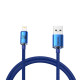 Кабель Baseus Crystal Shine Series Fast Charging Data Cable USB to iP 2.4A 2m Blue (CAJY000103)