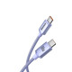 Кабель Baseus Crystal Shine Series Fast Charging Data Cable Type-C to Type-C 100W 1.2m Purple (CAJY000605)