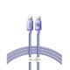 Кабель Baseus Crystal Shine Series Fast Charging Data Cable Type-C to Type-C 100W 1.2m Purple (CAJY000605)