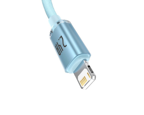 Кабель Baseus Crystal Shine Series Fast Charging Data Cable USB to iP 2.4A 1.2m Sky Blue (CAJY001103)