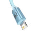 Кабель Baseus Crystal Shine Series Fast Charging Data Cable USB to iP 2.4A 1.2m Sky Blue (CAJY001103)