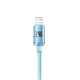 Кабель Baseus Crystal Shine Series Fast Charging Data Cable USB to iP 2.4A 1.2m Sky Blue (CAJY001103)