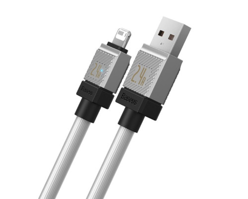 Кабель Baseus CoolPlay Series Fast Charging Cable USB to iP 2.4A 1m White (CAKW000402)