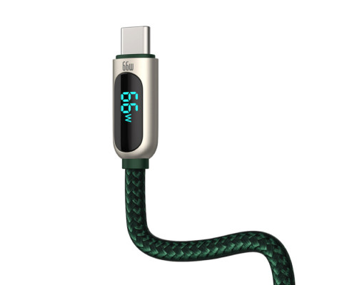 Кабель Baseus Display Fast Charging Data Cable USB to Type-C 66W 2m Green (CASX020106)