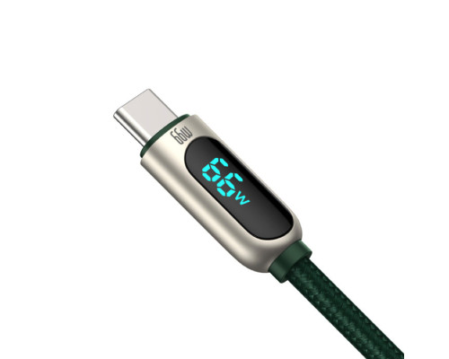 Кабель Baseus Display Fast Charging Data Cable USB to Type-C 66W 2m Green (CASX020106)