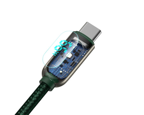 Кабель Baseus Display Fast Charging Data Cable USB to Type-C 66W 2m Green (CASX020106)