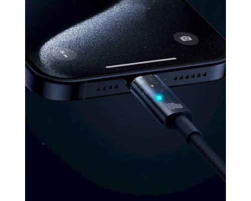 Кабель Baseus Explorer Charging Cable USB-C to USB-C 100W with Auto Shutdown 1m Deepsea Blue (P10319704321-00)