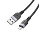 Кабель HOCO X109 Energy silicone charging data cable Micro (L=1M) Black (6942007636223)