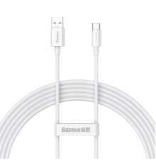 Кабель Baseus Superior Series (SUPERVOOC) Fast Charging Data Cable USB to Type-C 65W 2m White (CAYS001002)