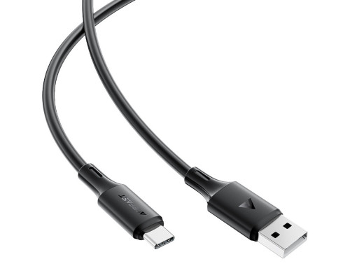 Кабель ACEFAST C17-04 USB-A to USB-C silicone charging data cable Black (6974316284178)