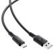 Кабель ACEFAST C17-04 USB-A to USB-C silicone charging data cable Black (6974316284178)