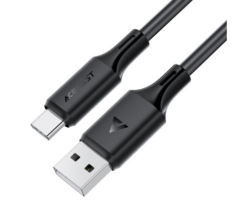 Кабель ACEFAST C17-04 USB-A to USB-C silicone charging data cable Black (6974316284178)