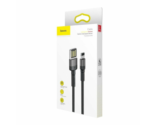 Кабель Baseus Cafule Cable（Special Edition）USB For iP 1m Grey+Black (CALKLF-GG1)